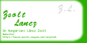 zsolt lancz business card