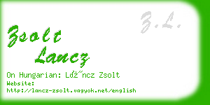 zsolt lancz business card